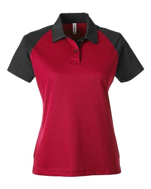 Women's Command Snag-Protection Colorblock Polo — Sport Red/ Black