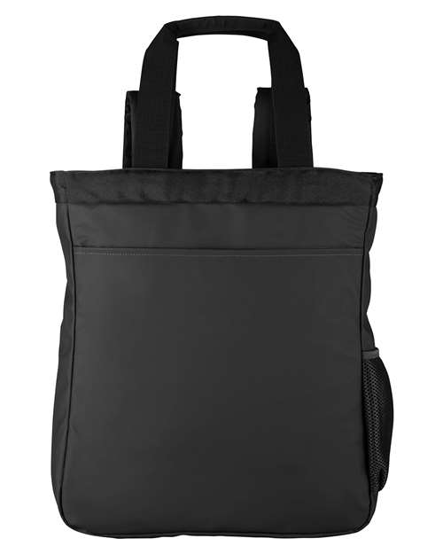 Unisex Reflective Convertible Laptop Backpack Tote Bag — Black