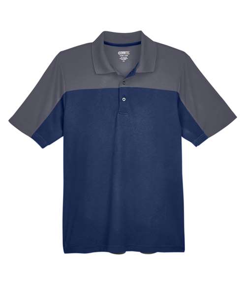 Men's Balance Colorblock Performance Piqué Polo — Classic Navy/ Carbon