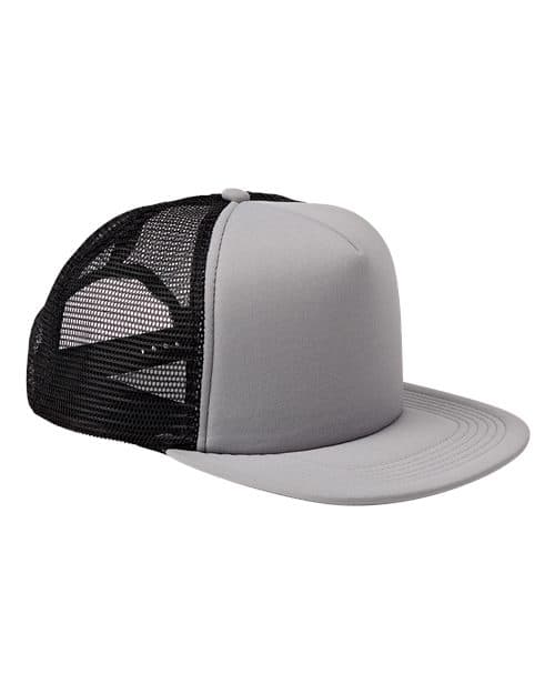 Foam Front Trucker Cap — Steel/ Black