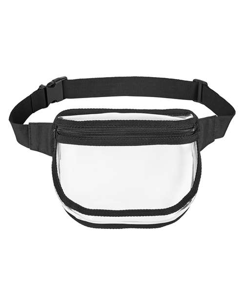 Clear PVC Fanny Pack — Black