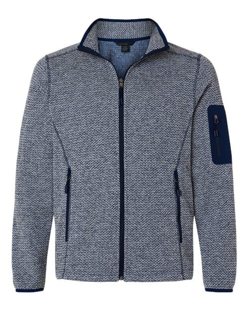 Men's Jasper Full-Zip Fleece Jacket — Classic Navy/ White