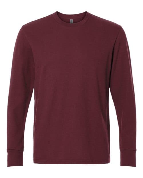 Unisex Ideal Thermal Long Sleeve T-Shirt — Maroon