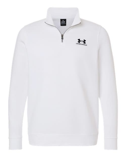 Men's Icon Fleece Quarter-Zip Pullover — White/ Black