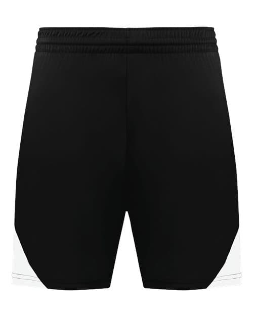 Youth Step-Back Basketball Shorts — Black/ White