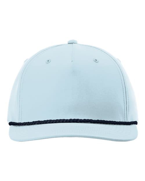 Five-Panel Classic Rope Cap — Soft Blue/ Navy
