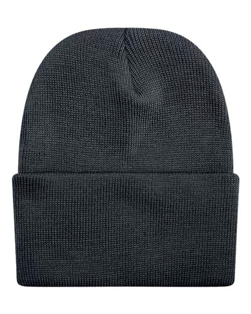 Solid Knit Ski Hat — Black