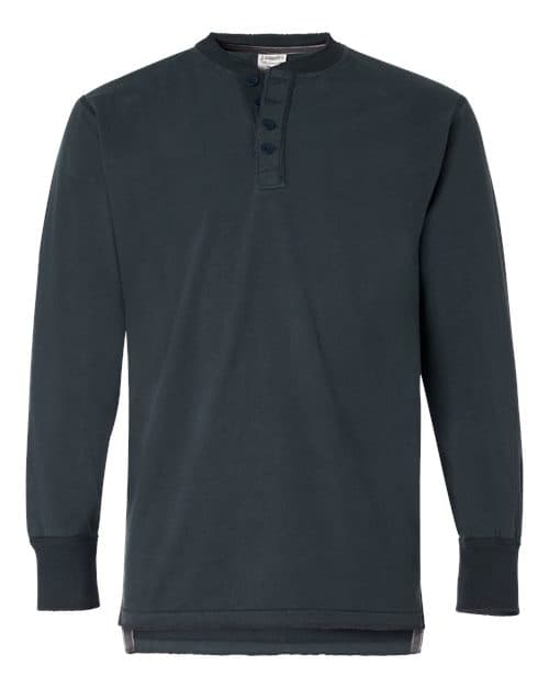 Men's Vintage Brushed Jersey Henley — Vintage Navy