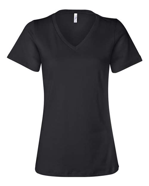 Women’s Relaxed Jersey V-Neck Tee — Black
