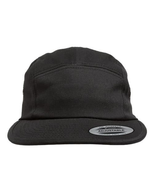 Classic Jockey Flat Bill Cap — Black