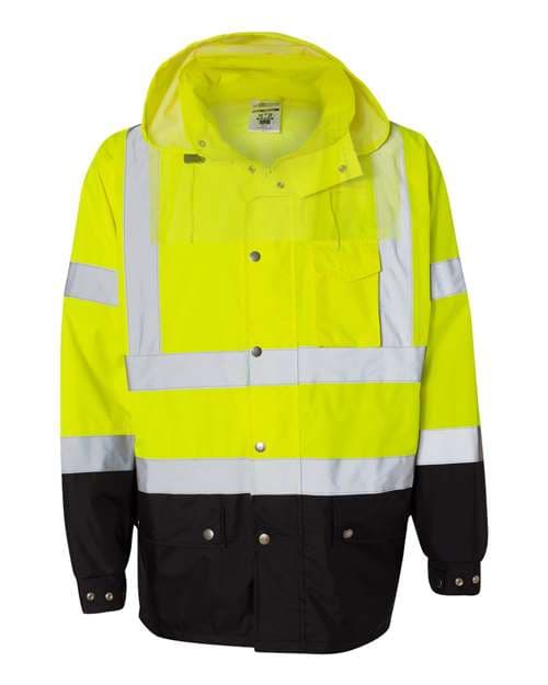 Unisex Storm Cover Waterproof Rain Jacket — Lime