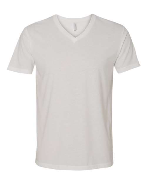 Men's Sueded V-Neck T-Shirt — White