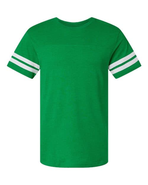 Unisex Football Fine Jersey Tee — Vintage Green/ White