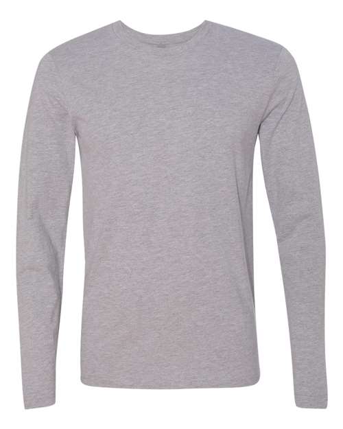 Unisex Cotton Long Sleeve T-Shirt — Heather Grey