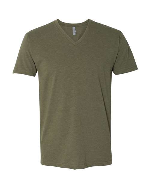 Men's CVC V-Neck T-Shirt — Military Green
