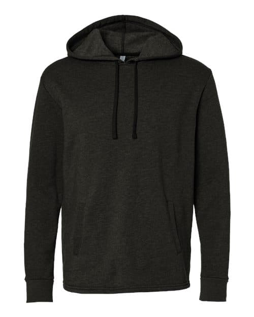 Unisex Malibu Welt Pocket Hoodie Sweatshirt — Heather Black
