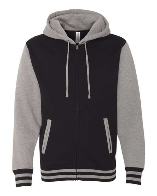 Unisex Heavyweight Varsity Full-Zip Hooded Sweatshirt