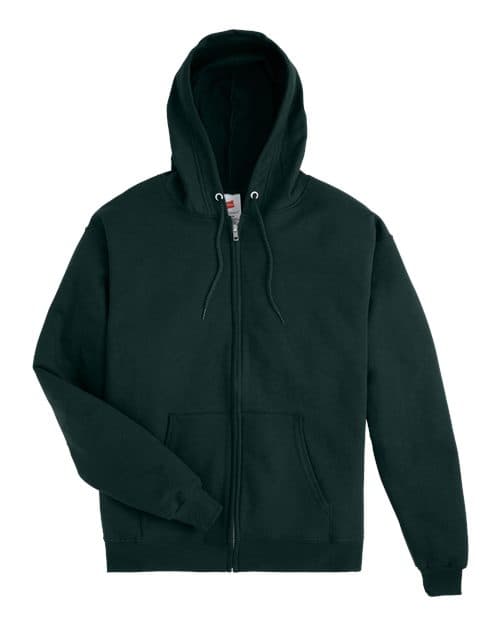 Unisex EcoSmart® Full-Zip Hooded Sweatshirt — Deep Forest