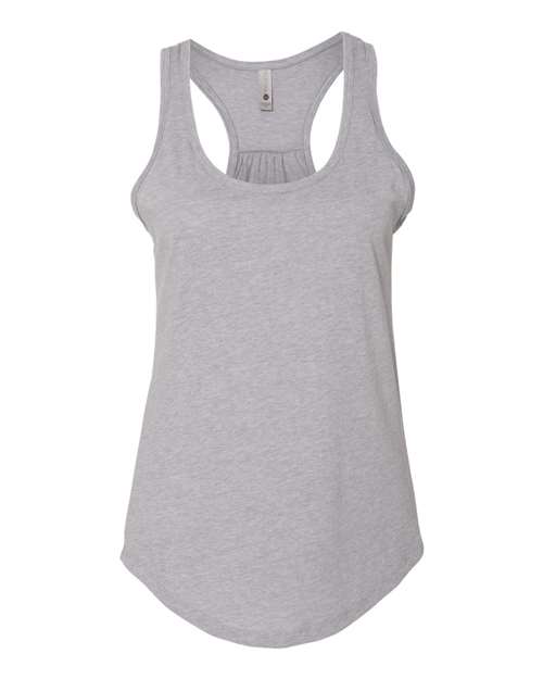 Women's Gathered Racerback Tank — Heather Grey