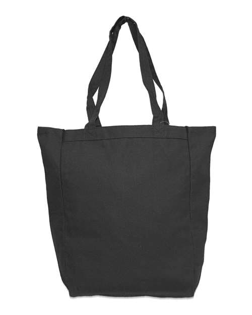 Allison Cotton Canvas Tote — Black