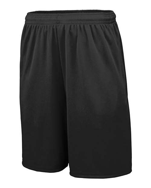 Youth Training Shorts with Pocket — Black