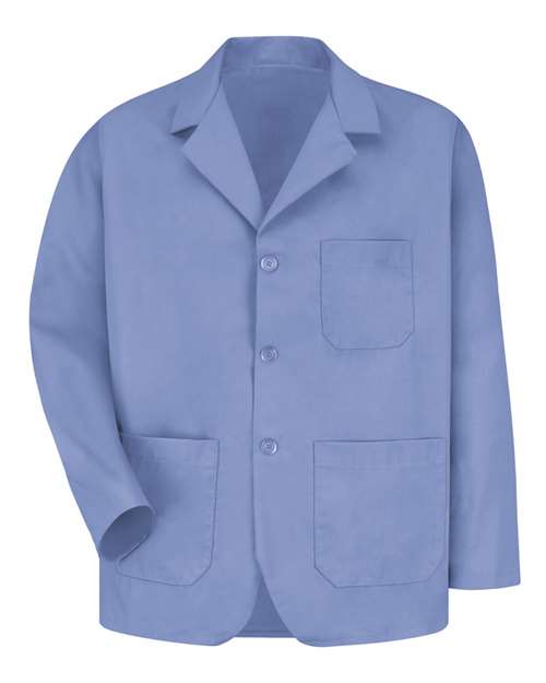 Unisex Lapel Counter Coat — Light Blue