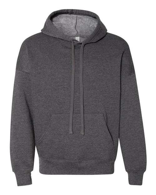 Unisex Sponge Fleece Drop Shoulder Hoodie Sweatshirt — Dark Grey Heather