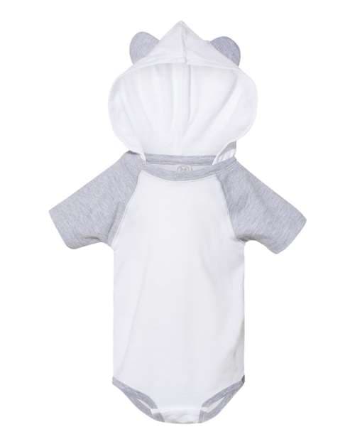 Infant Fine Jersey Raglan Bodysuit with Hood & Ears