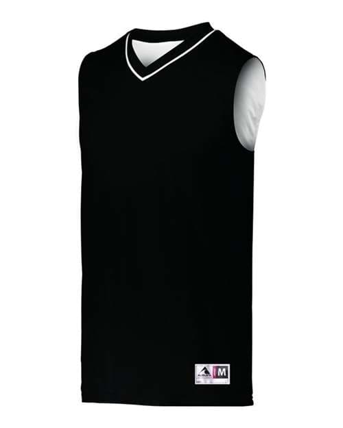 Youth Reversible Two Color Jersey — Black/ White
