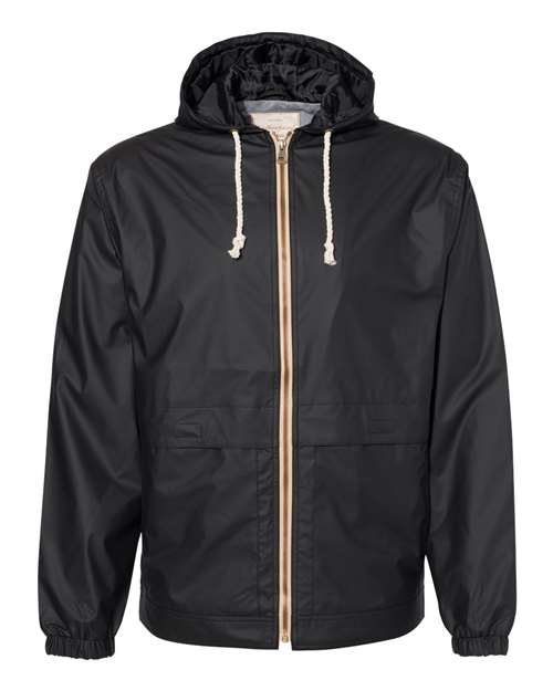 Unisex Vintage Hooded Rain Jacket — Black
