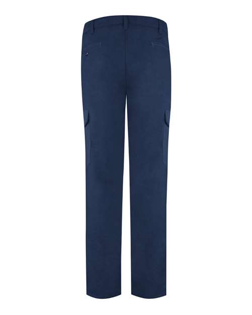 Men's Cargo Pocket Work Pants - ComforTouch — Navy - Unhemmed