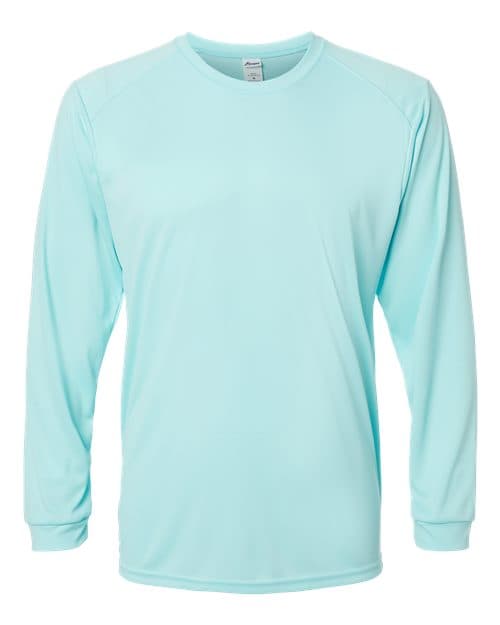 Unisex Long Islander Performance Long Sleeve T-Shirt — Aqua Blue