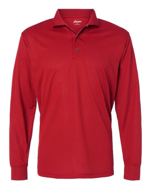 Men's Prescott Long Sleeve Polo — Red