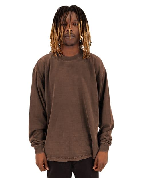 Unisex Max Heavyweight Garment-Dyed Long Sleeve T-Shirt