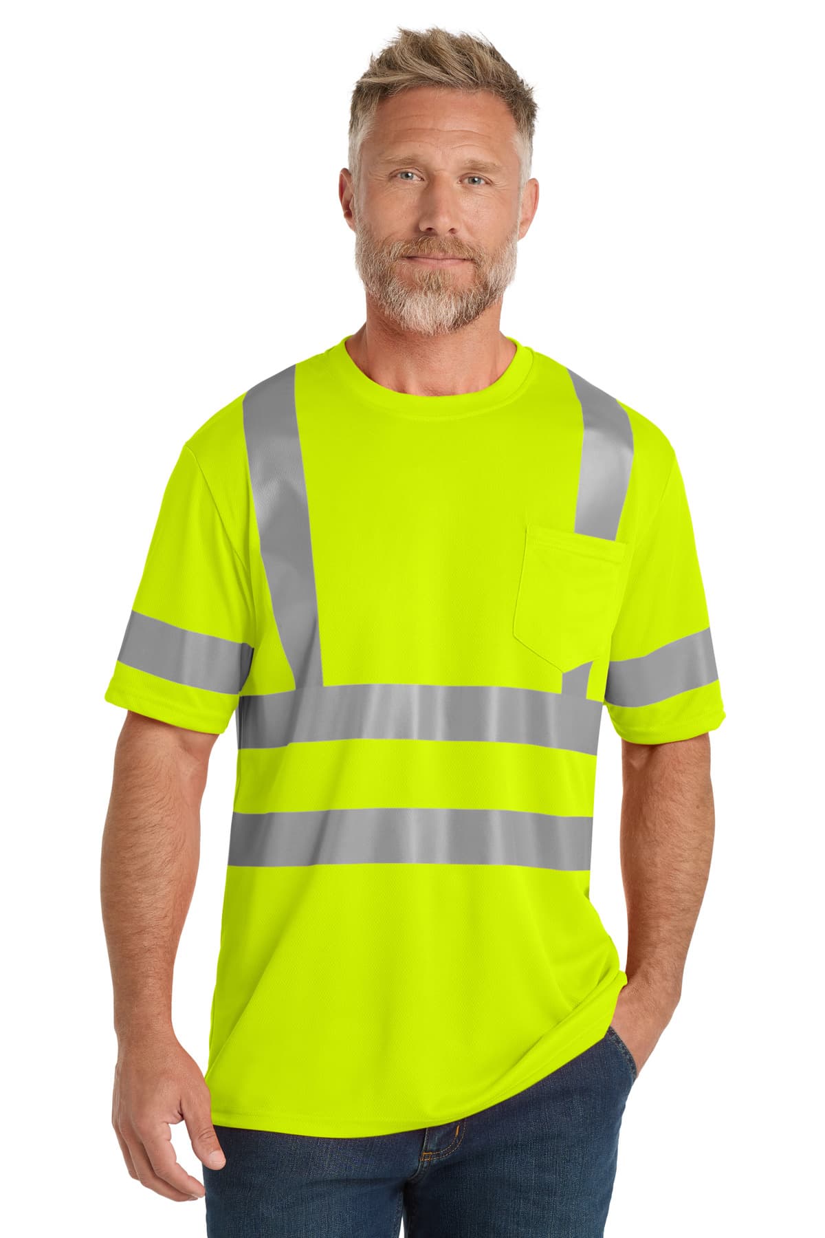 CornerStone ® ANSI 107 Class 3 Mesh Tee — Safety Yellow