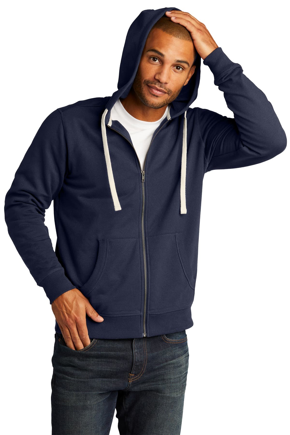 District ® Re-Fleece Full-Zip Hoodie — True Navy