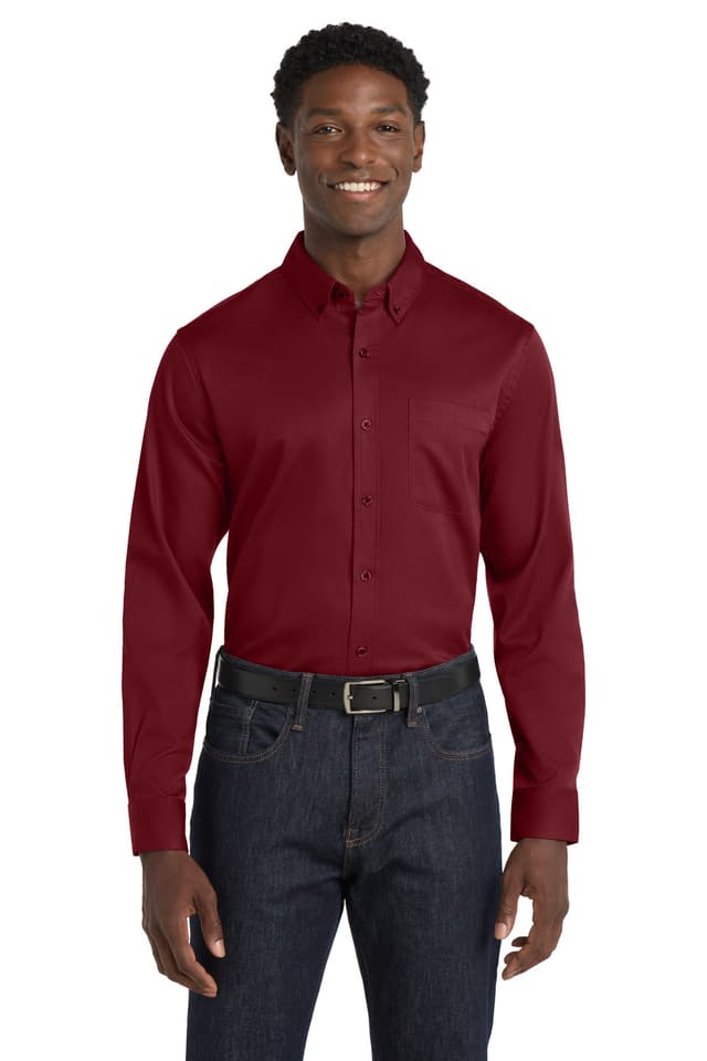 Port Authority ® Long Sleeve SuperPro React Twill Shirt