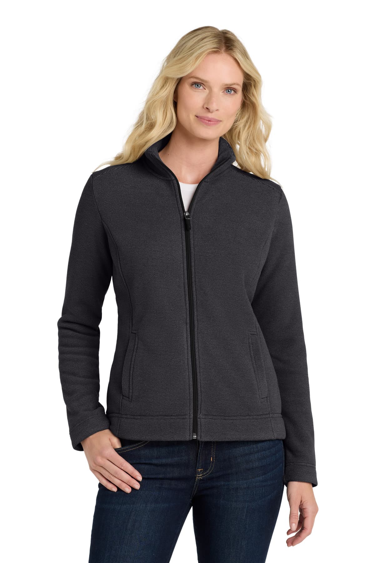 Port Authority ® Women's Ultra Warm Brushed Fleece Jacket — Graphite/ Deep Black