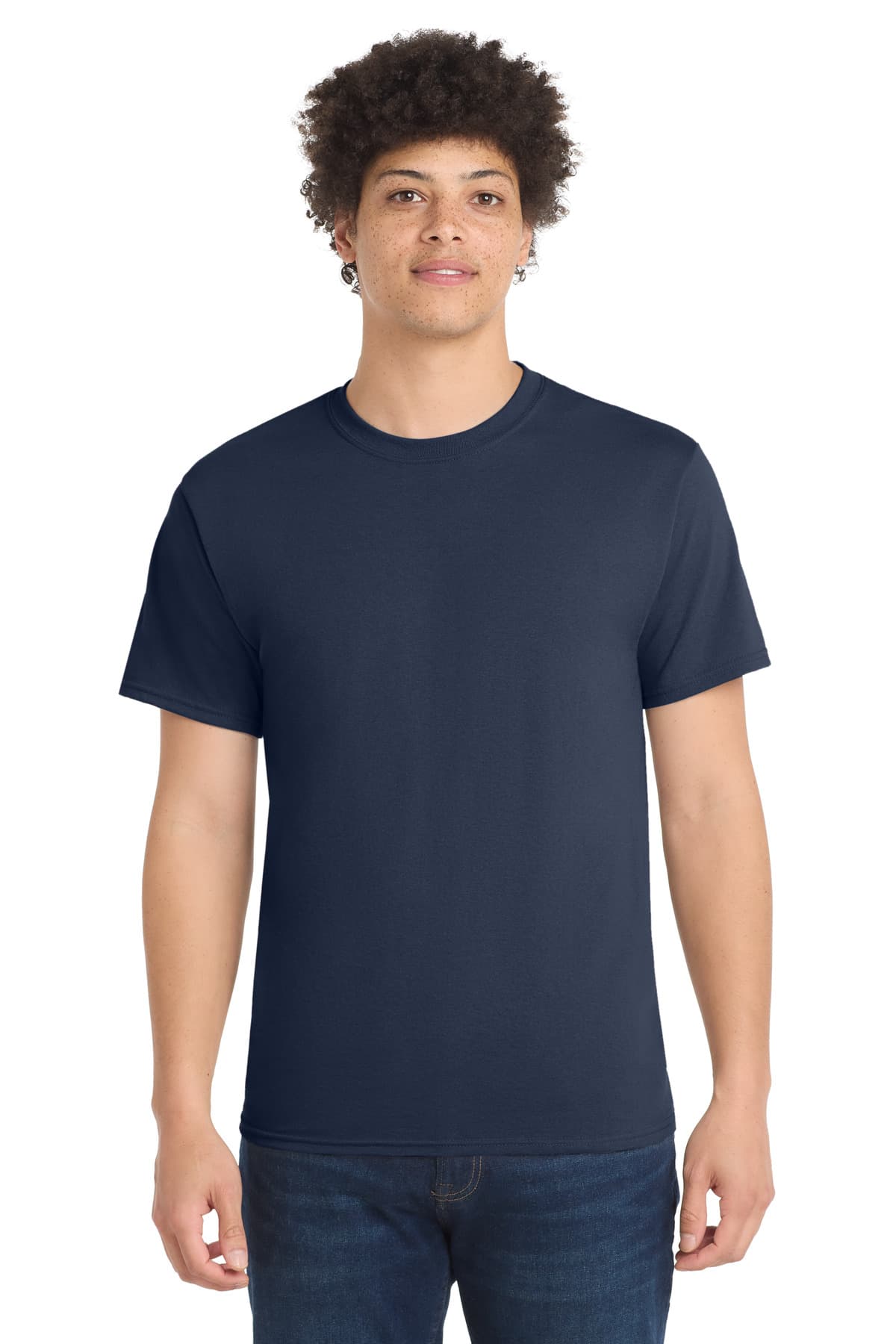 Port & Co Tall Core Blend Tee — Navy