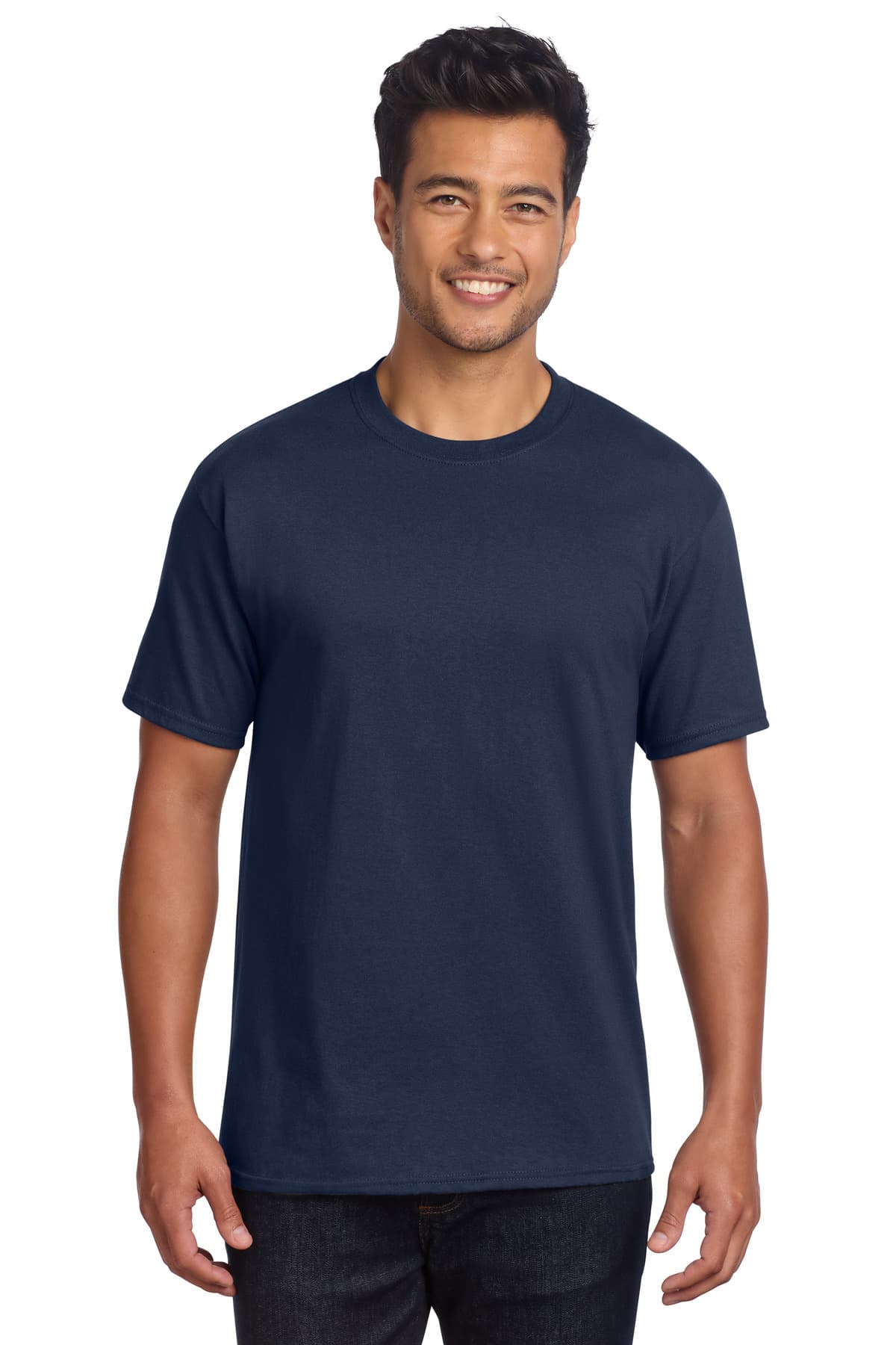 Port & Co Core Cotton DTG Tee — Navy
