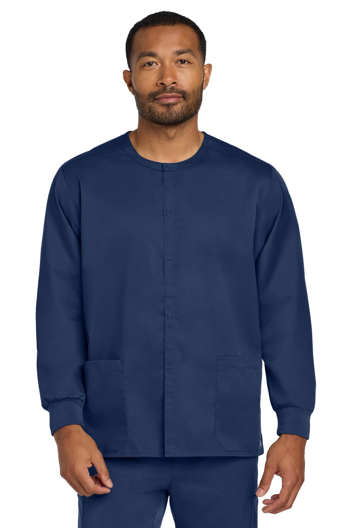 Wink ® Unisex WorkFlex Snap-Front Scrub Jacket — Navy