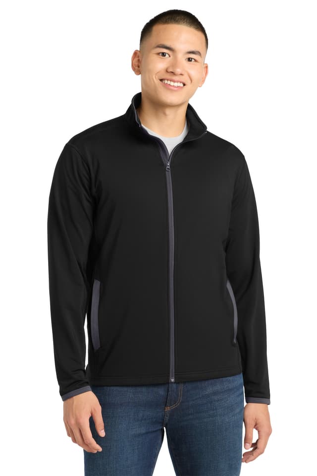 Sport-Tek ® Sport-Wick ® Stretch Contrast Full-Zip Jacket