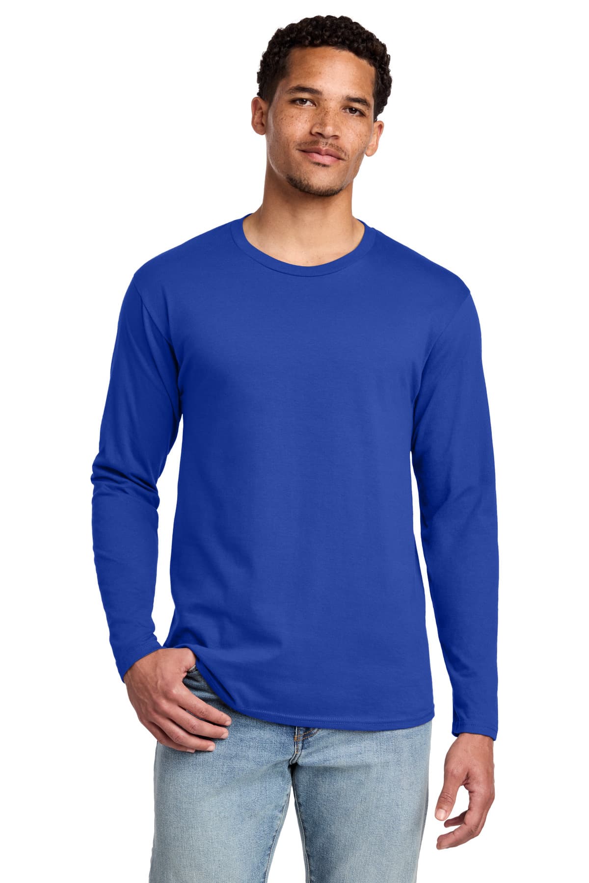 Port & Co Long Sleeve Fan Favorite Tee — True Royal
