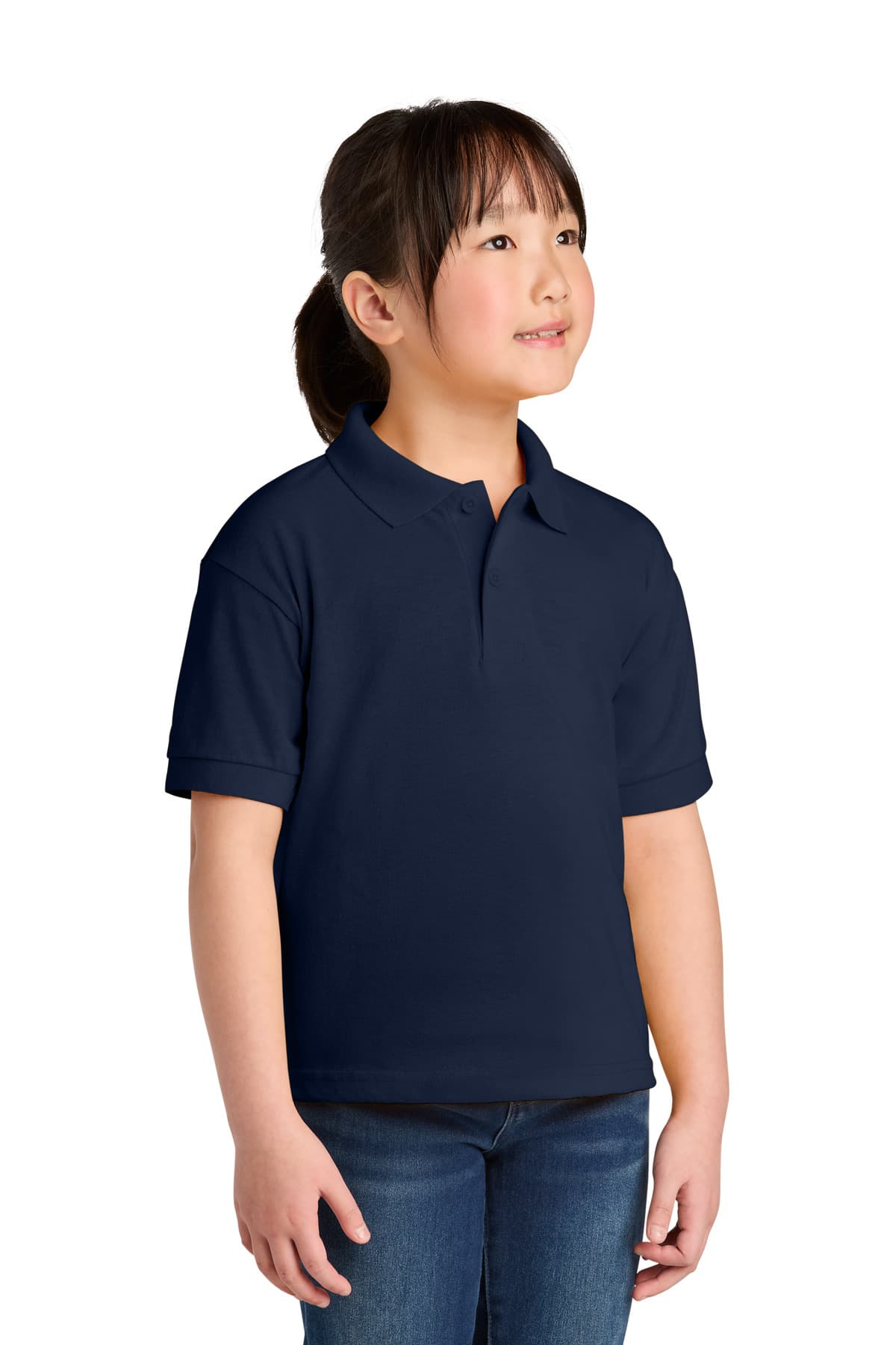 Gildan ® Youth DryBlend ® 6-Ounce Jersey Knit Sport Shirt — Navy