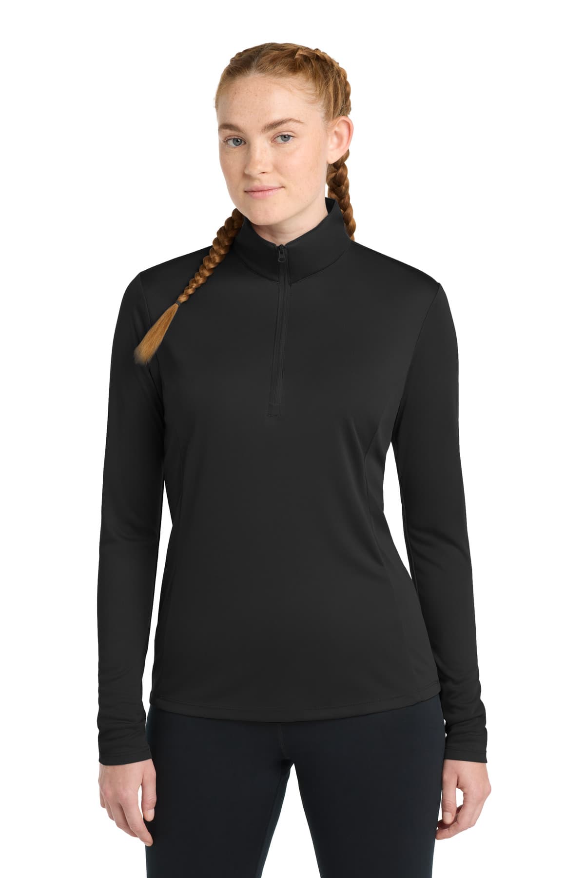 Sport-Tek ® Women's PosiCharge ® Competitor 1/4-Zip Pullover — Black