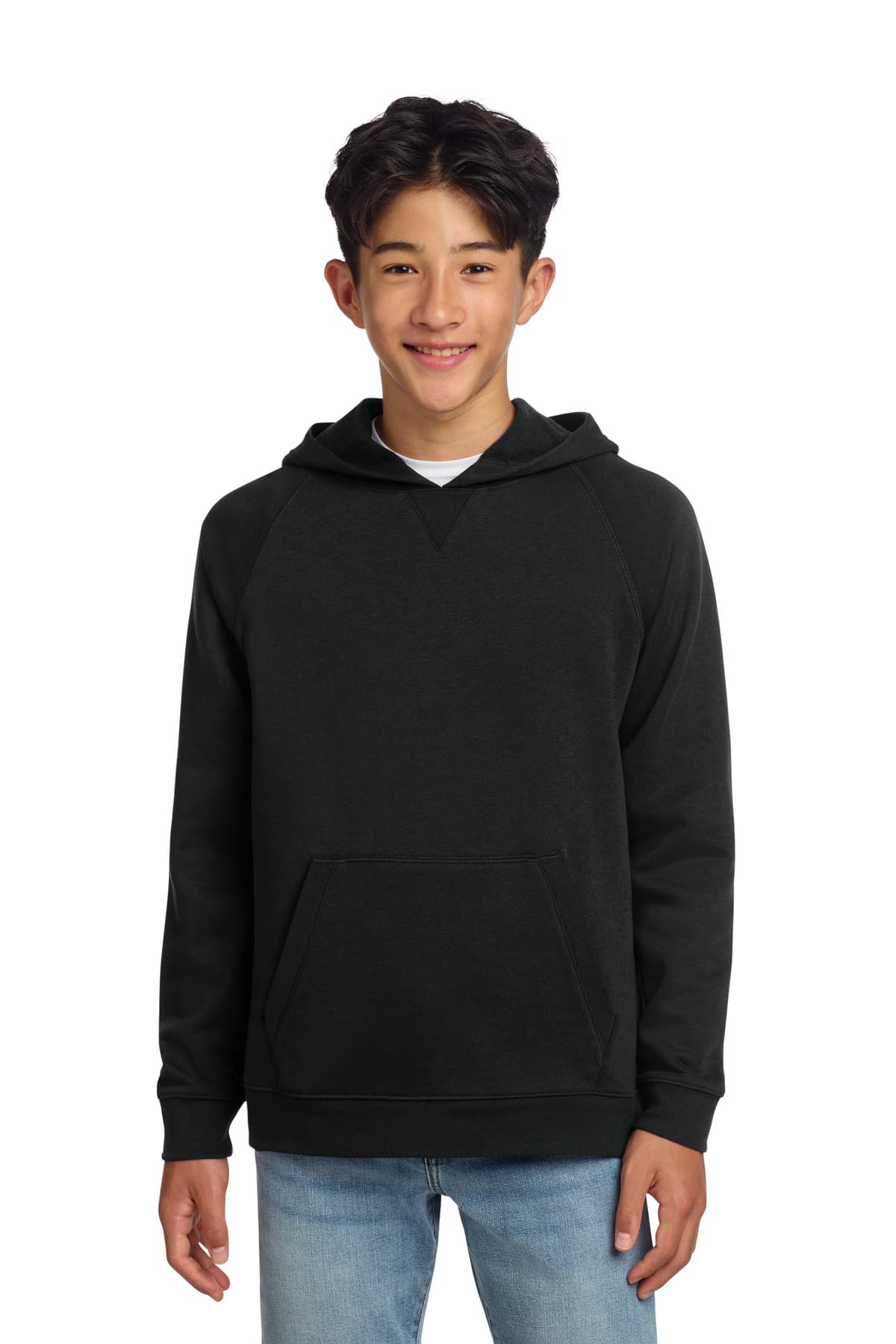 Sport-Tek ® Youth Drive Fleece Pullover Hoodie — Black