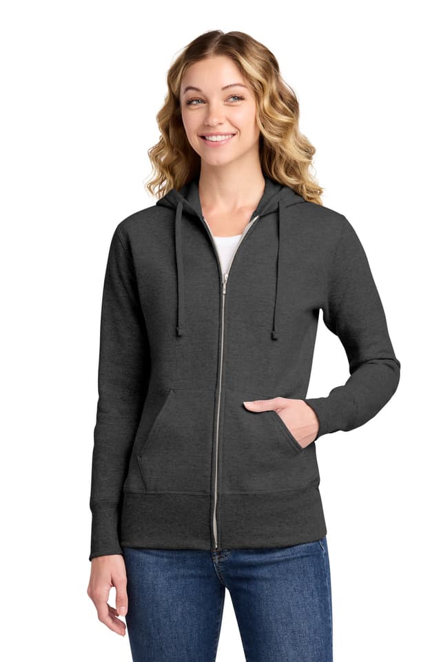 Port & Co Women's Core Fleece Full-Zip Hooded Sweatshirt