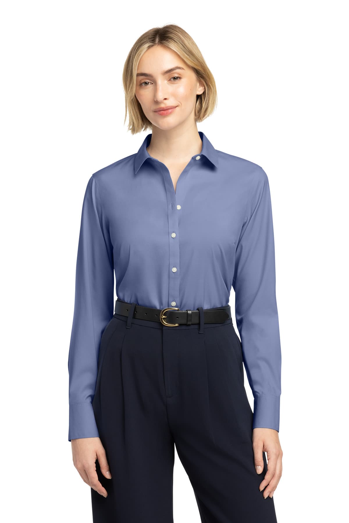 Brooks Brothers ® Women's Wrinkle-Free Stretch Pinpoint Shirt — Cobalt Blue