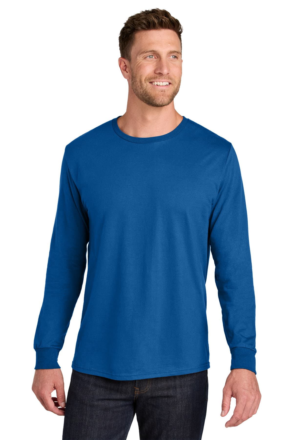 Jerzees Ultimate Unisex Ring Spun Long Sleeve T-Shirt — Royal