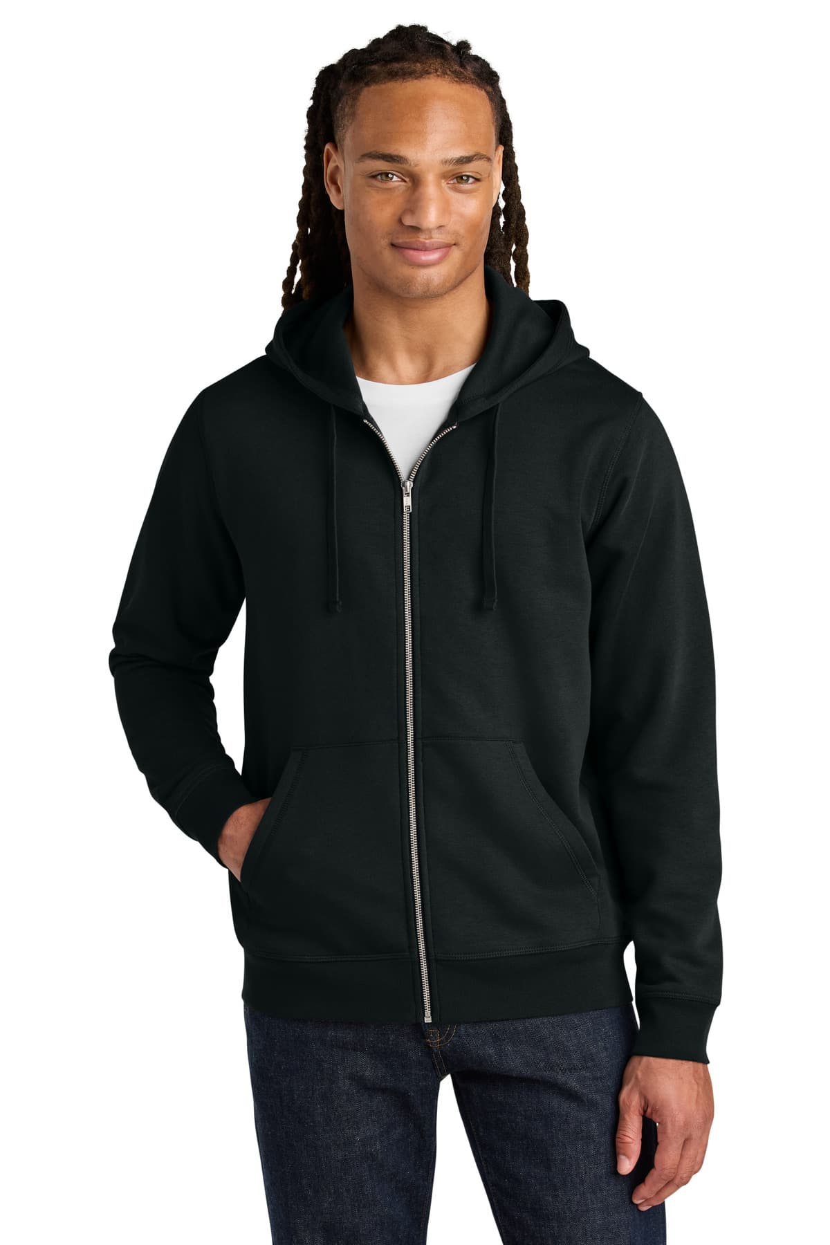 Stanley/Stella ® Unisex Mixer Full-Zip Hooded Sweatshirt — Black